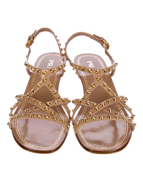 prada sports sandals|Prada studded pony skin sandals.